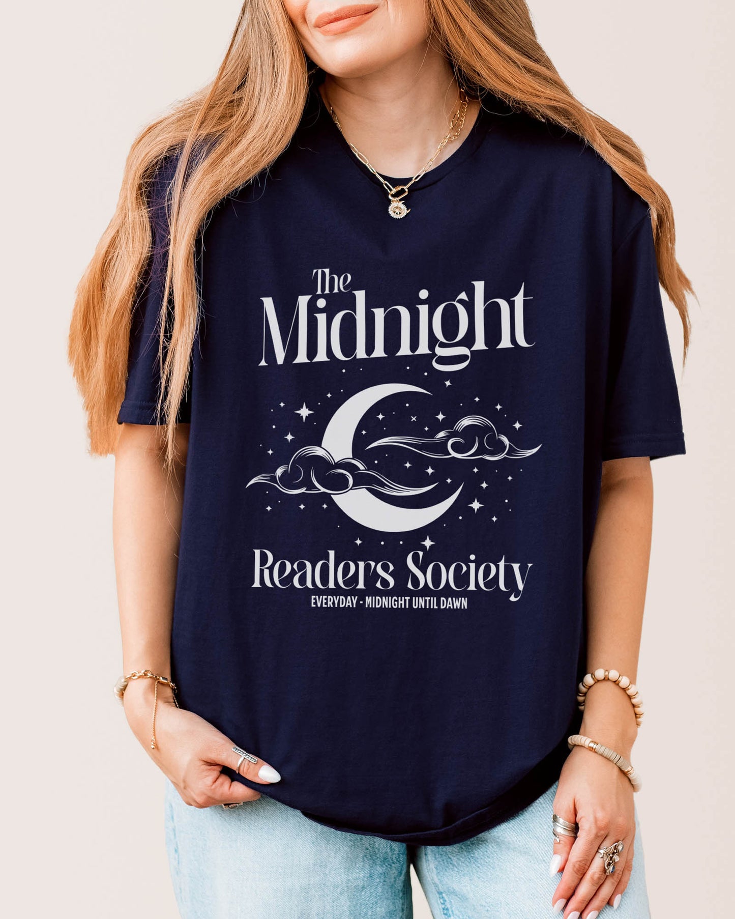 Midnight Readers Society T‑Shirt Navy