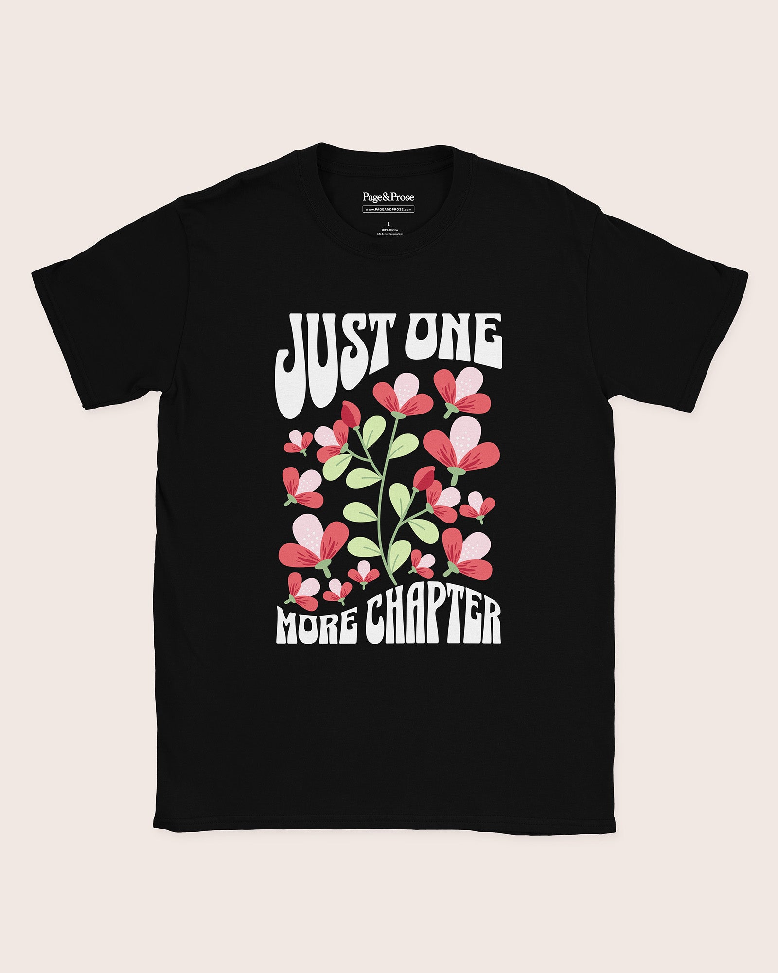 Just One More Chapter Flower T‑Shirt