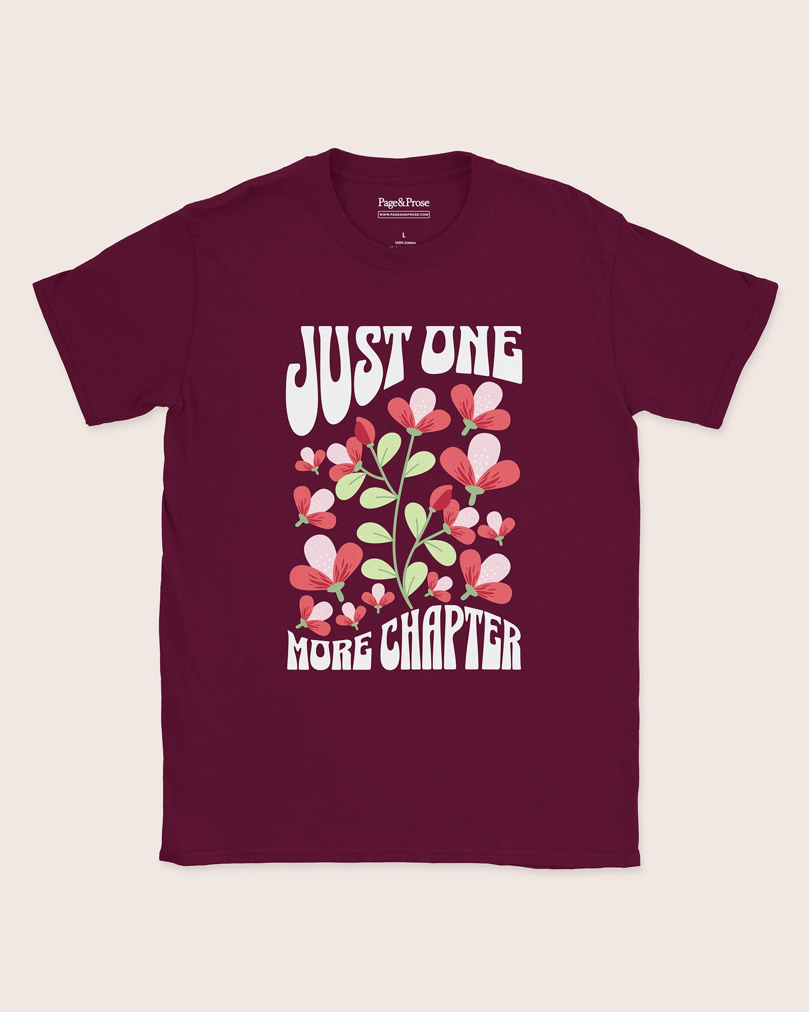 Just One More Chapter Flower T‑Shirt