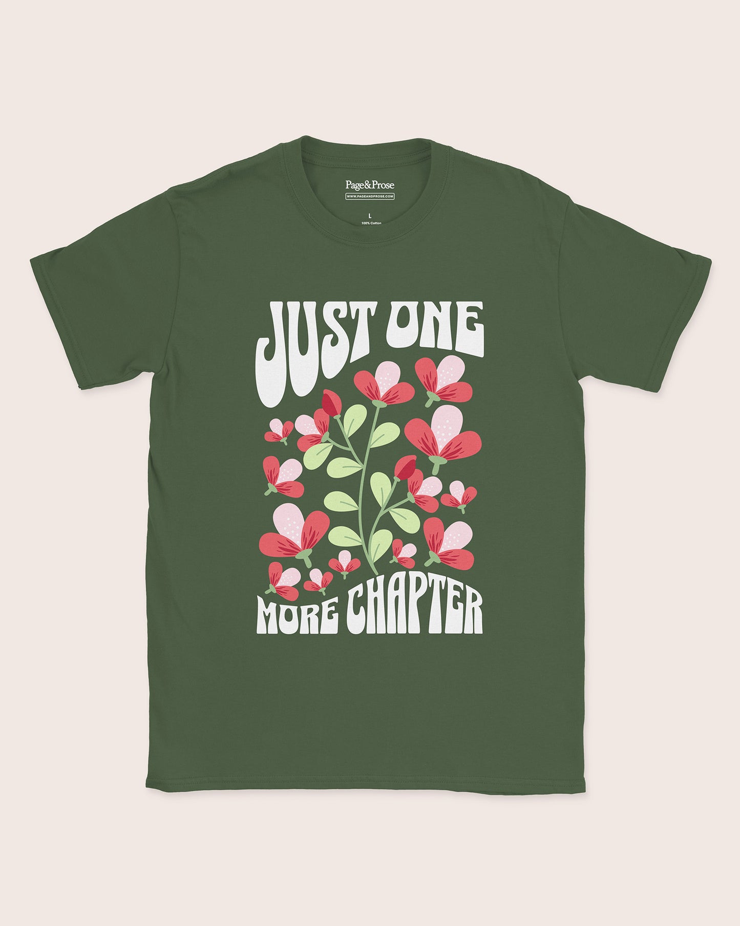 Just One More Chapter Flower T‑Shirt