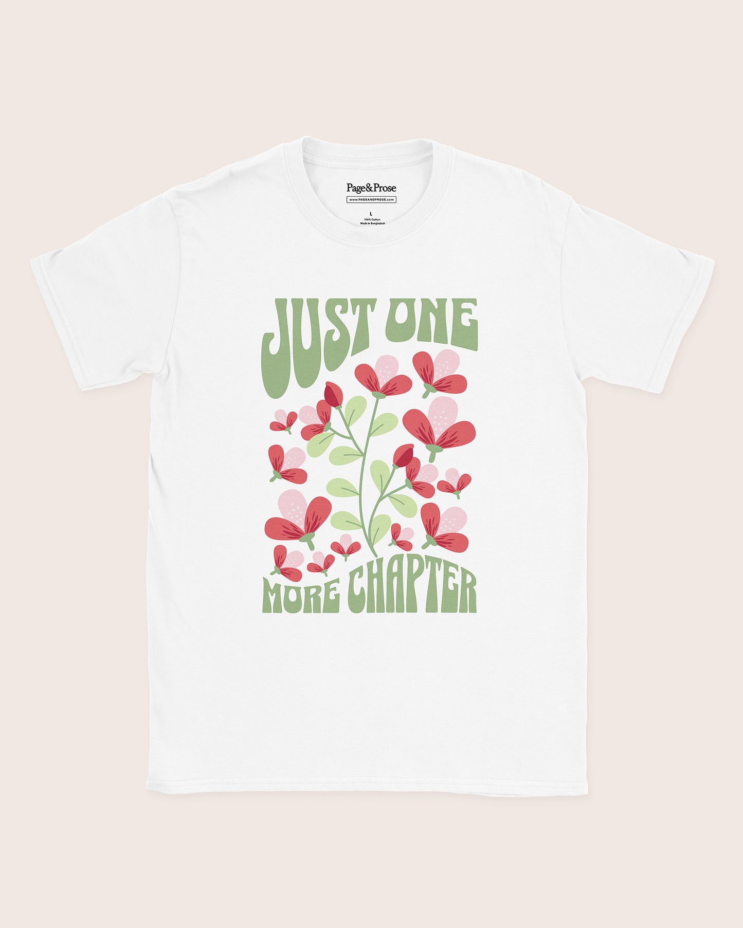 Just One More Chapter Flower T‑Shirt
