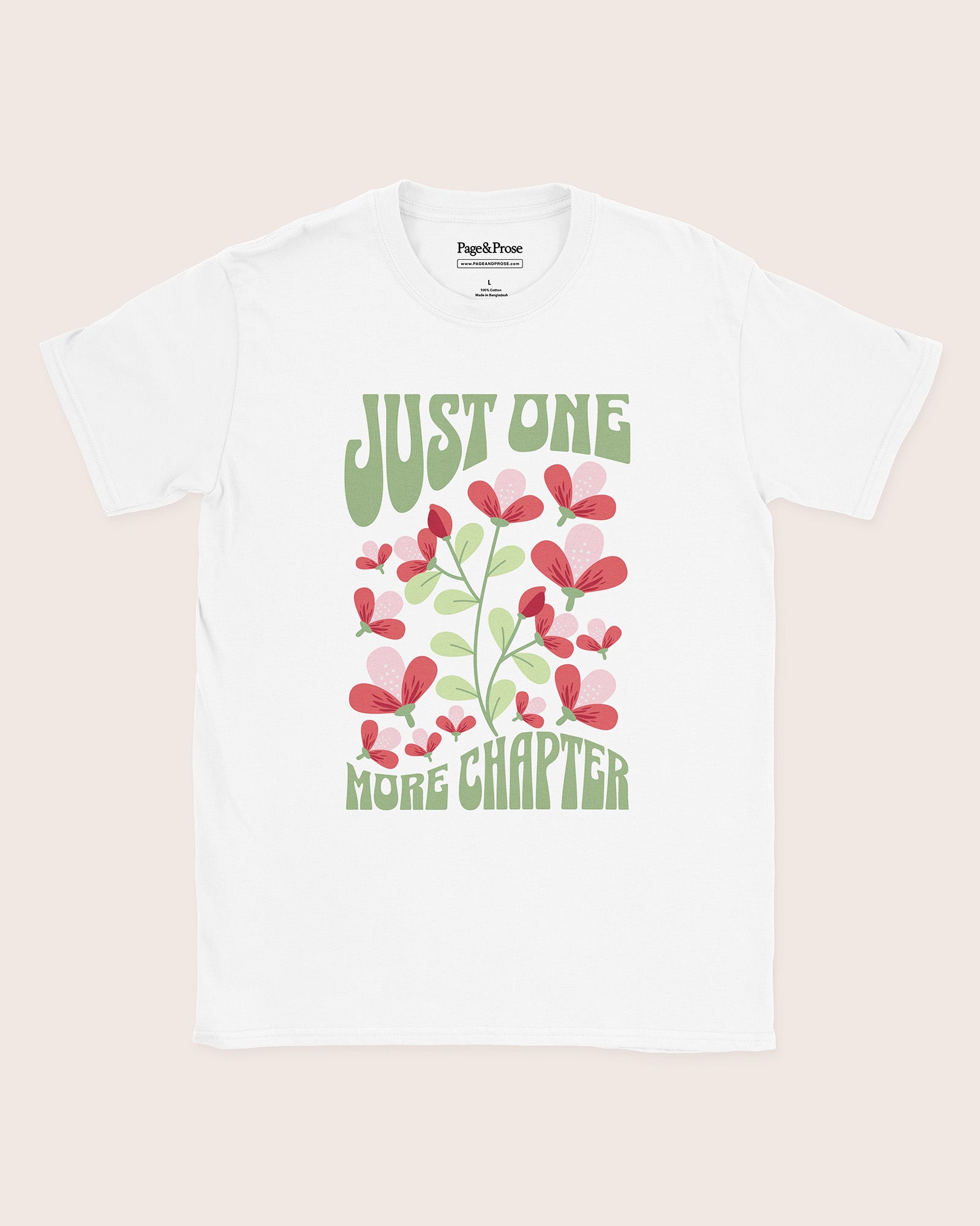 Just One More Chapter Flower T‑Shirt