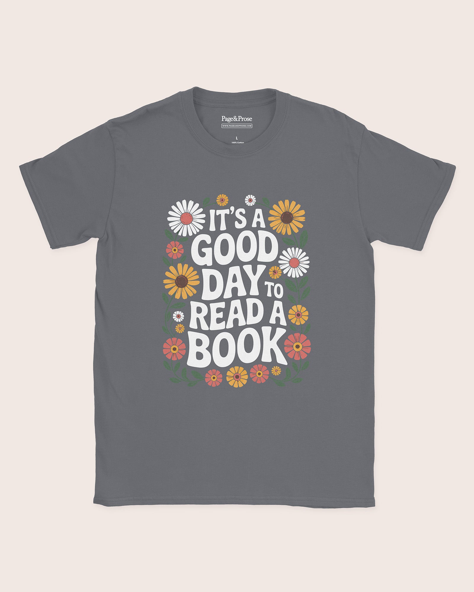 It's A Good Day To Read A Book Floral T‑Shirt