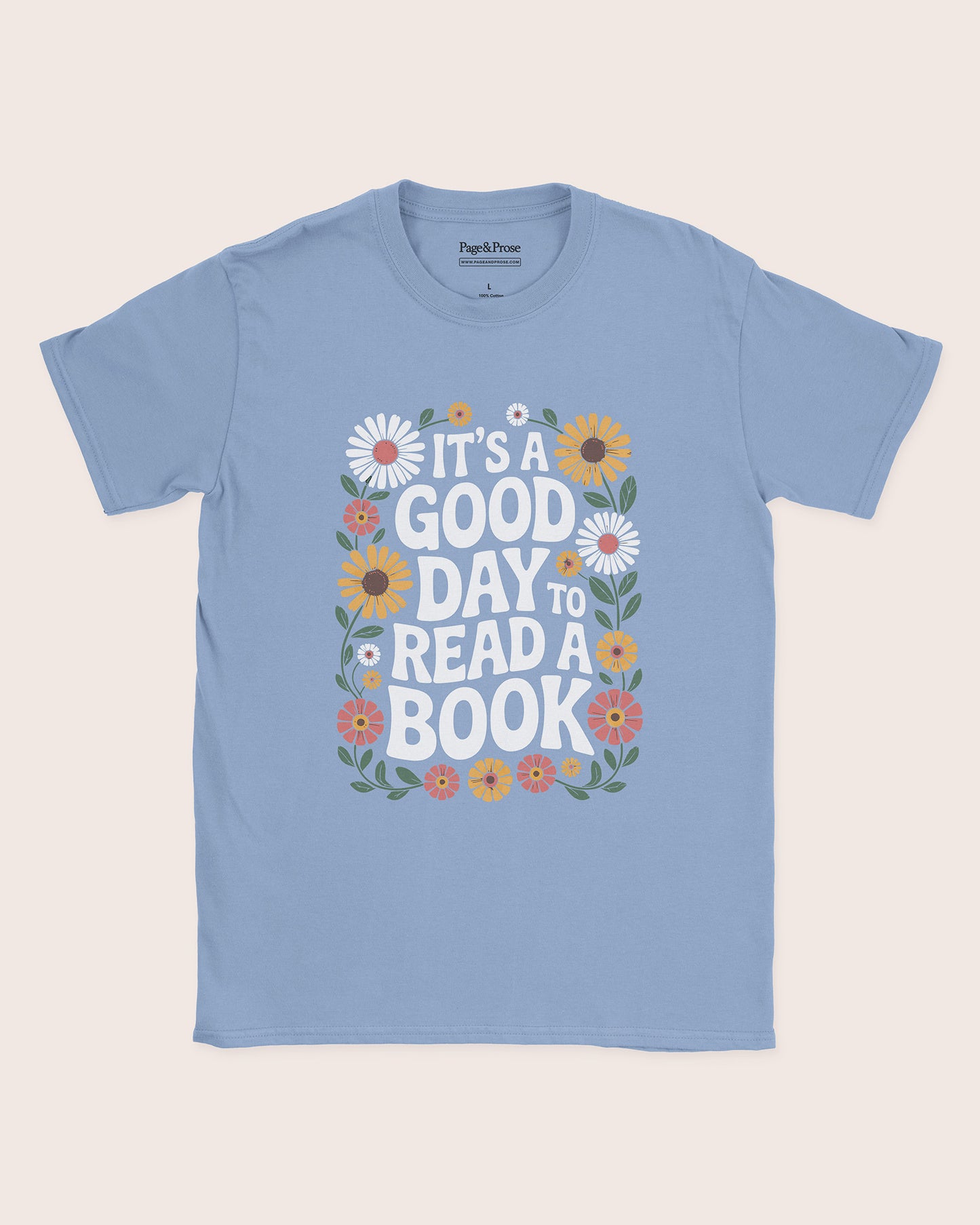 It's A Good Day To Read A Book Floral T‑Shirt