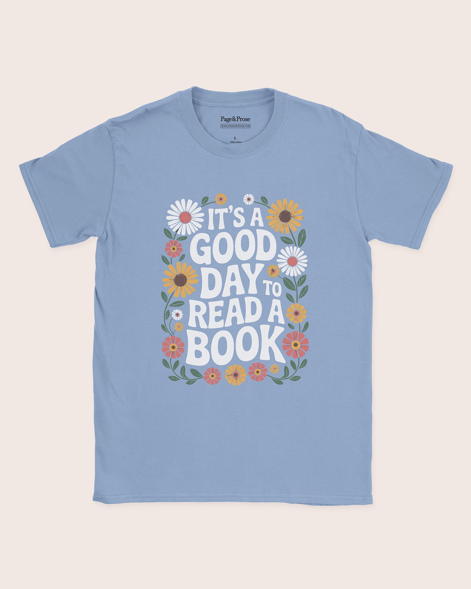 It's A Good Day To Read A Book Floral T‑Shirt