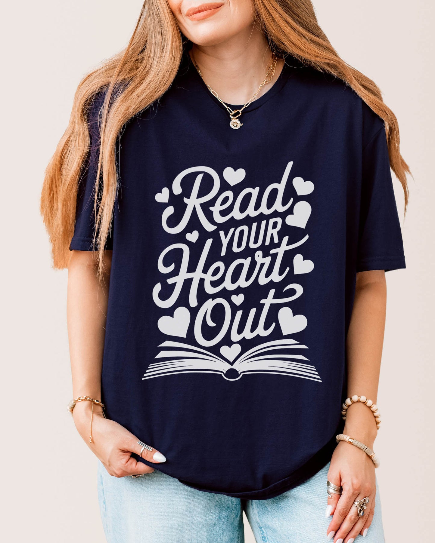 Read Your Heart Out T‑Shirt Navy