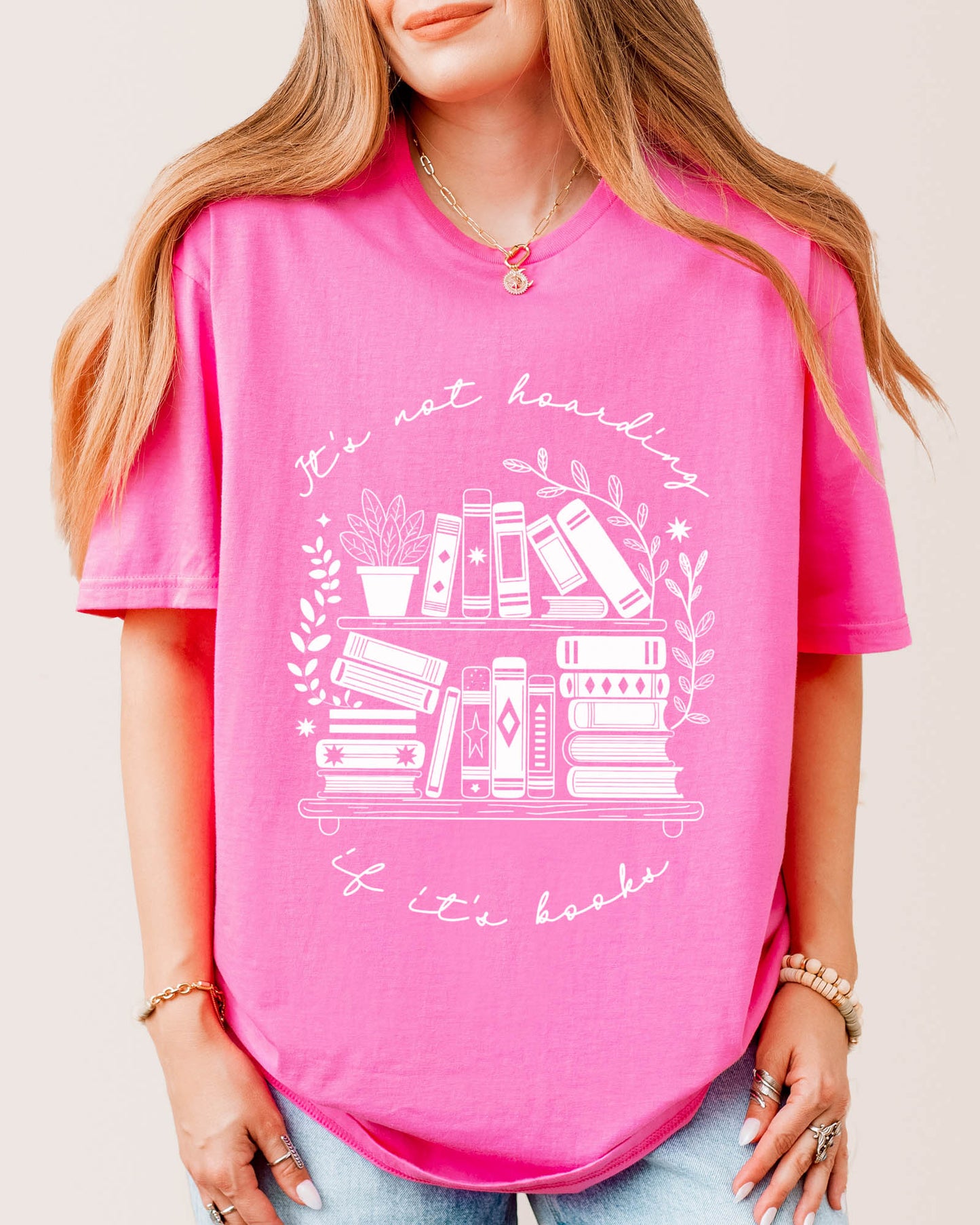 It's Not Hoarding If It's Books T‑Shirt Azalea