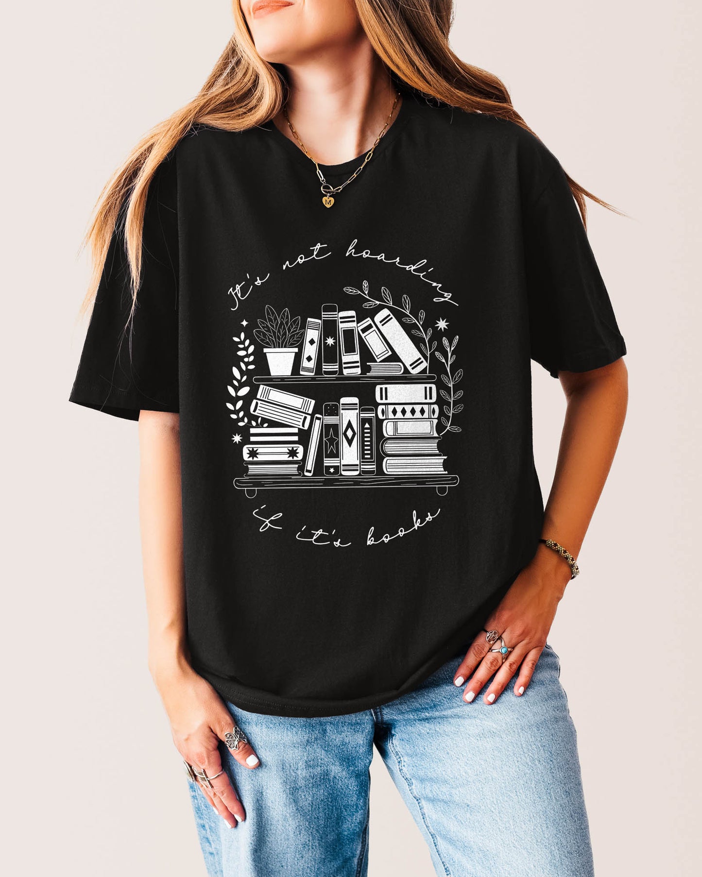 It's Not Hoarding If It's Books T‑Shirt Black