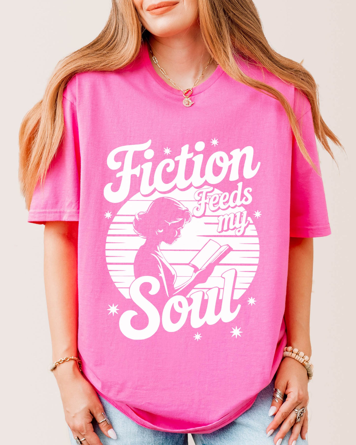 Fiction Feeds My Soul T‑Shirt Azalea