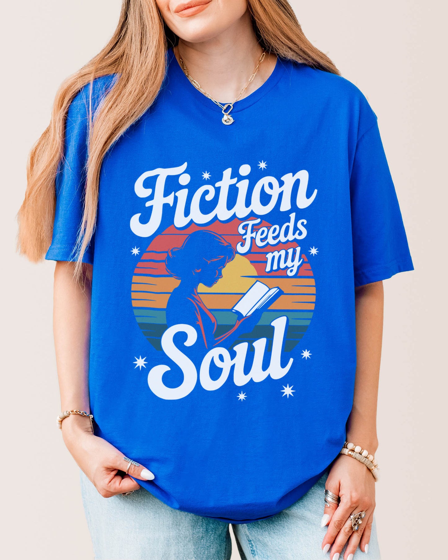 Fiction Feeds My Soul T‑Shirt Royal