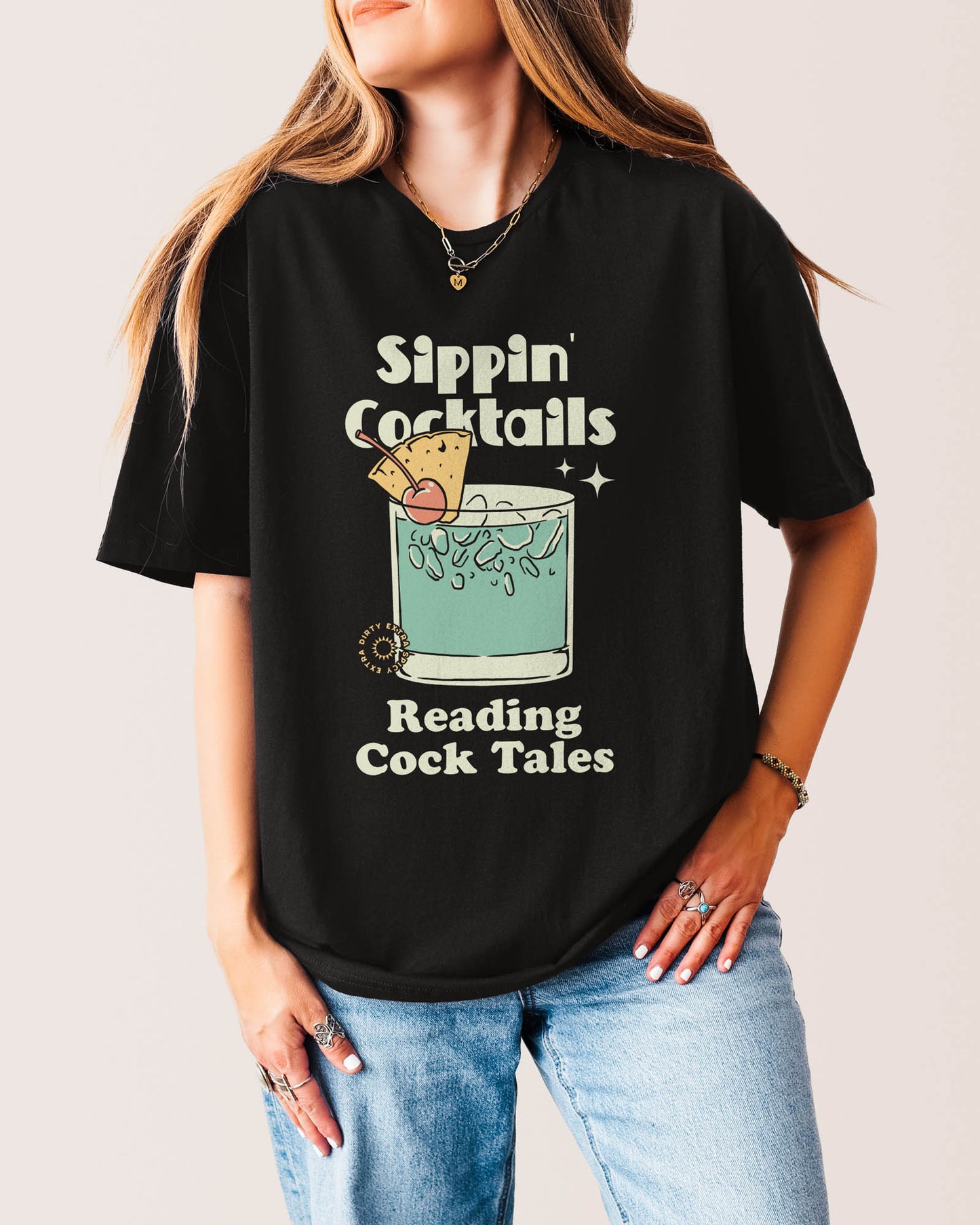 Sippin' Cocktails T‑Shirt Black