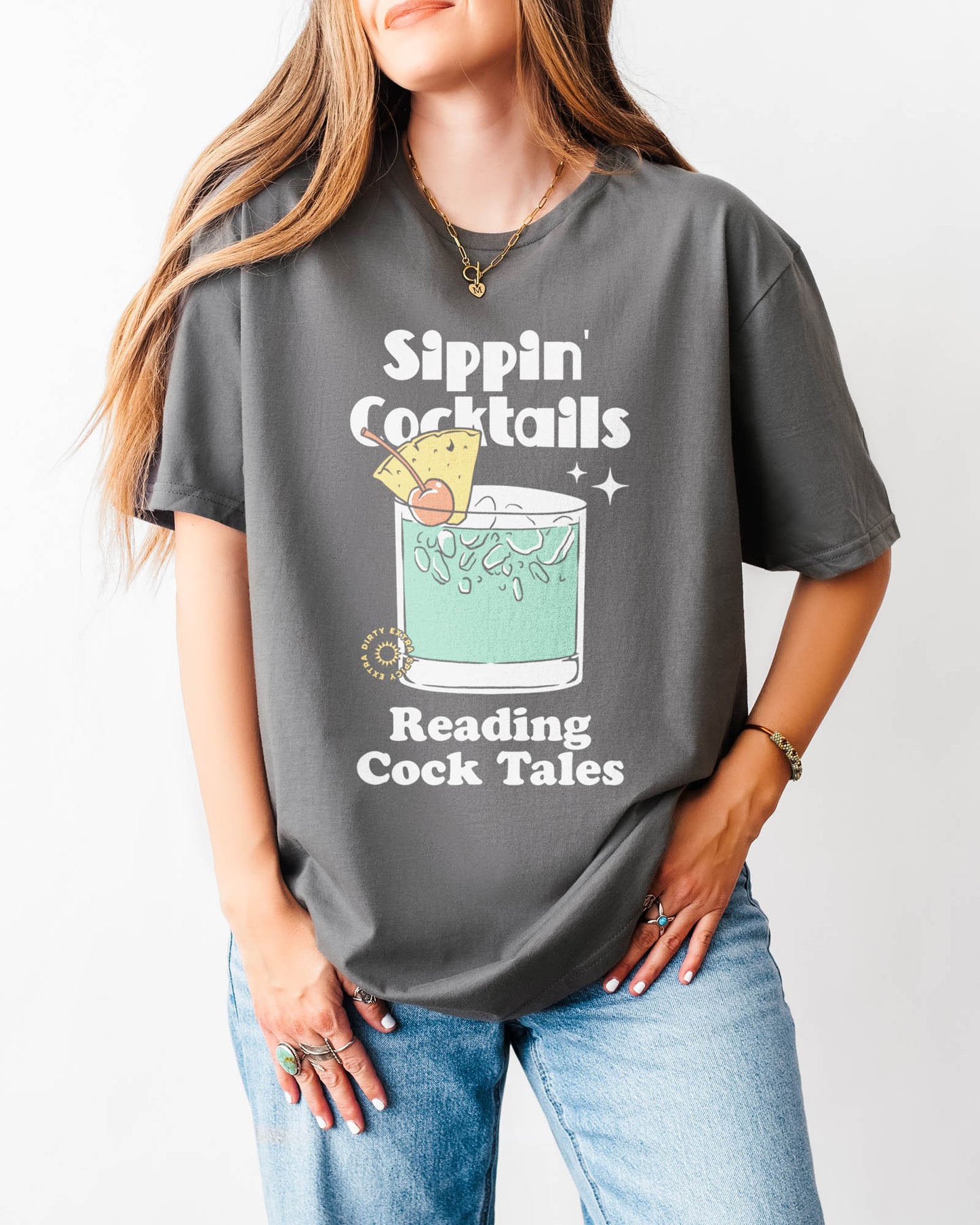 Sippin' Cocktails T‑Shirt Charcoal